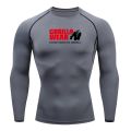 Men Compression Running T Shirt Fitness  Long Sleeve Sport tshirt Training Jogging Shirts Gym Gorilla Quick Dry rashgard. 