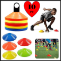 10Pcs Football Cross Training Track Disc Cones - Essential Safety Equipment For Sports Practices.