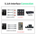 DA615 5.1CH Audio Decoder Bluetooth 5.0 Reciever DAC Wireless Audio Adapter Optical Coaxial AUX USB Disk Play DAC DTS AC3 FLAC Superman.
