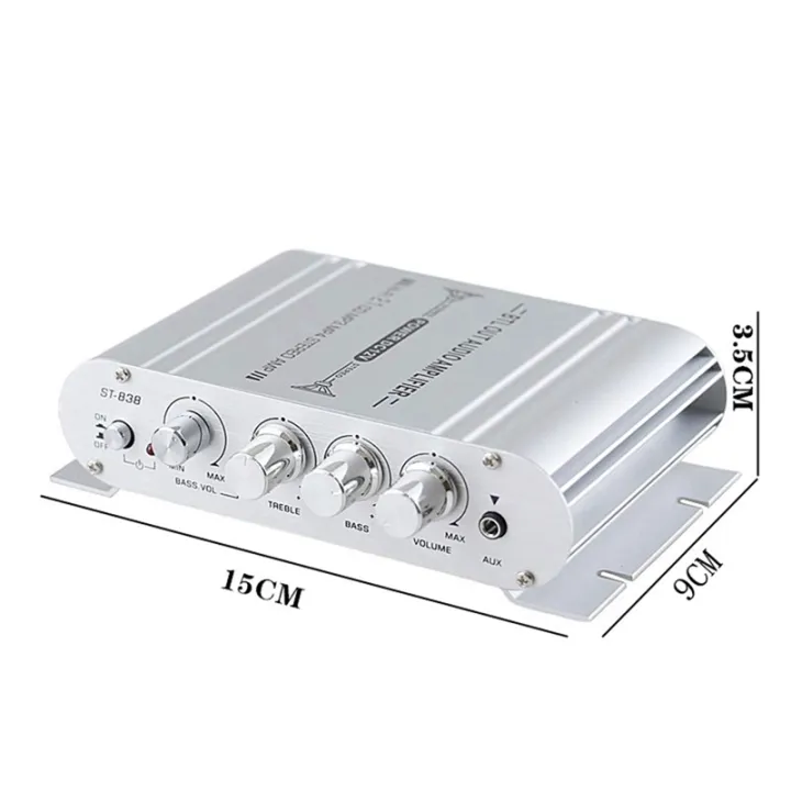 Car%20Stereo%20Amplifier%20Speaker%20Hifi%20Power%202.1%20Channel%20Home%20Subwoofer%20Audio%20Output%2012V%20Audio%20System%20Easy%20to%20Use%20Silver%20-%20Image%203
