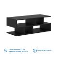 Floor Standing TV Entertainment Unit Setup Box Stand TV Cabinet with Shelves & Drawer for Books & Décor Display Unit, Upto 45 Inches Design by Nahid Furniture 18x40x12".