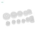 5x11 Pieces/Set Assorted Plastic Gears Worm Car Toy Models Parts Accessories.