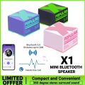 X1 Wireless Bluetooth 5.0 Speakers Mini Audio Portable Speaker USB Rechargeable HIFI Sound Box Player Speaker For Laptop PC. 
