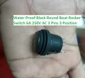 QY602-101N T125 Water Proof Black Round Boat Rocker Switch 6A 250V AC/10A125V Ac 3 Pins 3 Position On Off On AC SPDT Car Boat Rocker Switch.