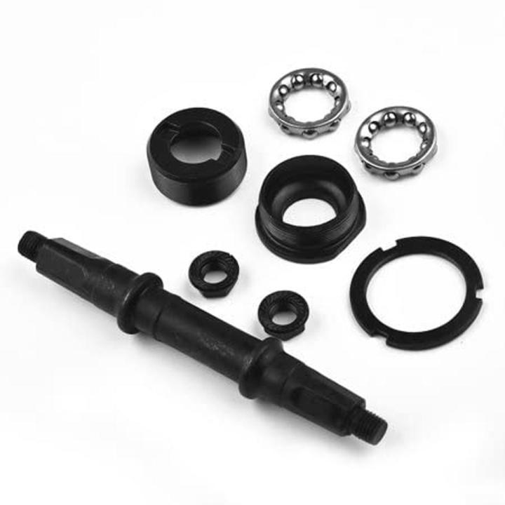 Bike Bicycle Bottom Bracket Axle Set for 14.8 cm BB Shell Multi-Size Square Hole with Cups Bearings Bead Holder Cycling Components