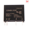 1Pc 5V 12V 24V DC-AC Solid State Relay Module G3MB-202P-5VDC PCB SSR AC 240V 2A Snubber Circuit Resistor Relay Switch jingu.