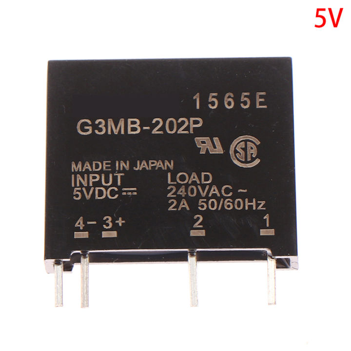 5PCS G3MB-202P DC-AC PCB Solid State Relay Module – 12V DC Input, 2A 240V AC Output