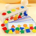 Preschool enlightenment early education shape color matching classification coin box baby puzzle board game building block wooden toys.