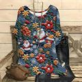 Christmas Elk Print Women's T-Shirt Autumn Winter Fashion Clothing Oversized O-Neck Ladies Short Sleeve Tops Casual Pullover Tee. 