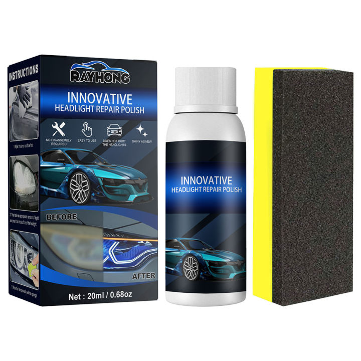Car Headlight Polishing Agent Scratch Remover Repair Fluid Headlight Coating Renewal Polish Maintenance Liquid Kit Auto Accessor