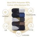 SIMIYA 5 Pairs Merino Wool Socks for Men Hiking Socks Winter Wool Warm Socks Breathable Crew Thermal Socks Against Cold(US 7-13). 