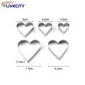 Heart-shaped Cookie Cutter Set Stainless Steel Heart Cookie Cutter Easy to Clean Baking Mold for Home Kitchen Cake Decorating Tools. 