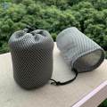 Mesh Drawstring Bag Stuff Storage Sack Carry Case Pouch for Outdoor Travel. 