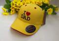 Popular I Love Dad embroidery Baby Cap for 0-8 years baby. 