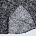 Luxury Silk Shirts for Men Black Silver Paisley Wedding Prom Party Button Down Collar Dress Shirt Blose Men Clothing.