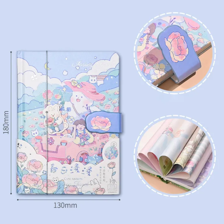 Rabbit%20Notebook%20Color%20Illustrated%20Page%20Hand%20Book%20Magnetic%20Buckle%20Student%20Journals%20Cute%20Notebook%20Office%20Accessories%20Kawaii%20-%20Image%205