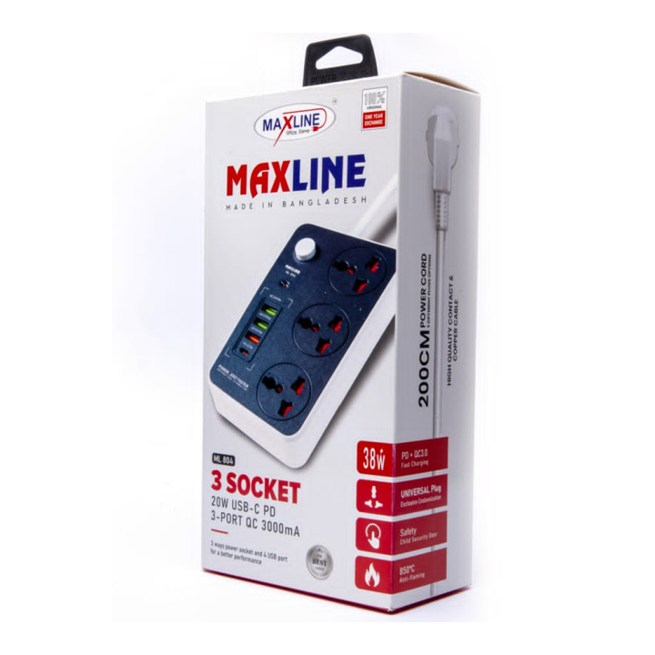 Maxline%20ML-804,%203%20Socket%20&%204%20USB%20With%20Lightning%20Port%20Fast%20Charging%20PD20W%20QC3.0%20Multiplug%20Power%20Strip%20USB-C%20Output:%2020W%20max%20(PD3.0)%20-%20Image%209