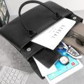 Large Capacity Custom Initials Laptop Bag PU Leather Business Office Student Briefcase Fashion Simple Notebook Computer Handbag.
