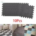 10 Pieces Plush Puzzle Foam Floor Mat Non Slip Interlocking Tiles Soft Climbing Mats for Flooring Farmhouse Workout Kids Baby. 