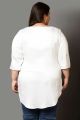 Ladies Plus Size Regular Fit Solid Spread Collar V Neck Casual Shirt Centre Pleat Top.
