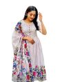 New Model Beautiful Comfortable Gown Three Piece Readymade Set Screen Print Work for Women.