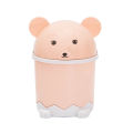 Desktop trash Mini Flip Lid Home Living Room Desktop Bedside Plastic Trash Can Cartoon Garbage Bin. 