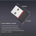 RTL8188 Wi-fi Network Card Mini Wireless USB wifi receiver | Adapter | 300mbps | Dongle |802.11BGN Network Card | 300 Mbps | 40m Range | USB 2.0 With CD - Black - 286438000.