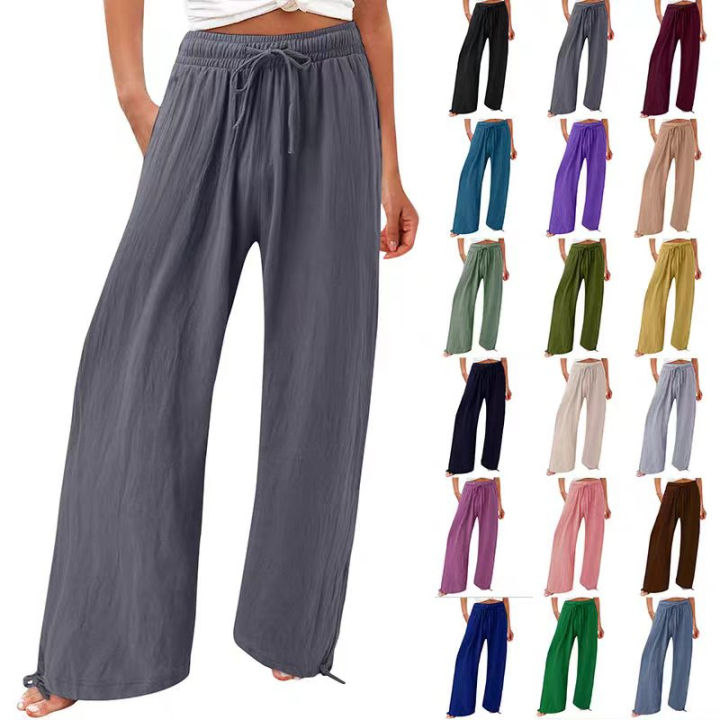 Ladies High Waist Sweatpants Women's Straight Pant