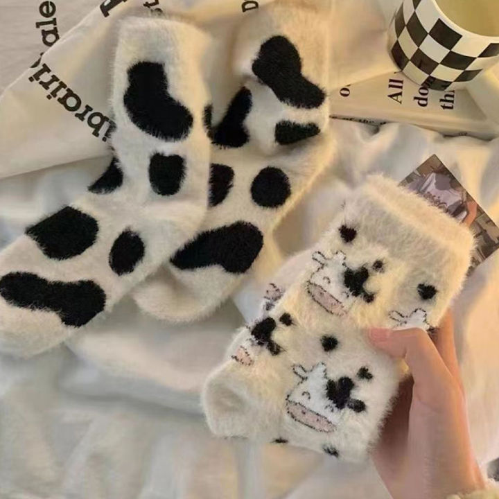 %E3%80%90New%20release%E3%80%91%20Cow%20Print%20Mink%20Plush%20Socks%20For%20Women%20Girl%20Mid%20Tube%20Stockings%20Warm%20Coral%20Sleep%20Floor%20Sock%20Winter%20Thermal%20Slipper%20Funny%20Sox%20-%20Image%207