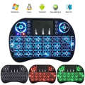 I8-B Wireless Rechargable Backlit Mini Keyboard With Touchpad Mouse - For Android Tv Box / Smart Tv Box. 