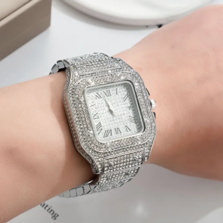 UTHAI%20L77%20Watch%20For%20Men%20Fashion%20Luxury%20Gold%20Square%20Diamond%20Full%20Sky%20Star%20Male's%20Clock%20Watches%20Steel%20Band%20Quartz%20Wristwatch%20-%20Image%204