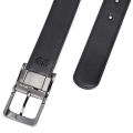 1Pcs Men's Genuine Leather Reversible Belt Rotated Buckle Two In One Big And Tall. 