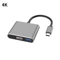 Type-c HUB USB C To HDMI-Compatible Splitter USB-C 3 IN 1 4K HDMI-Compatible USB 3.0 PD Fast Charging Smart Adapter For MacBook. 