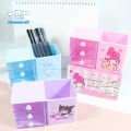 Sanrio Cinnamoroll Pen Holder Storage Box Kawaii Kuromi Hello Kitty Melody Girl Cartoon Large Capacity Desktop Stationery Toys. 