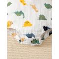 (NEW)Baby Boy Jumpsuit 0-9 Months 0-9 Months Sleeveless Dinosaur Print Bodysuit Newborn Baby Clothing Summer Infant Boy Jumpsuit Dresses Outfit. 