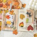 40PCS Green Leaf Maple Leaves Leaf Stickers Nature PET Scrapbook Stickers DIY Style Diary Stickers Album Journal. 