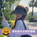 Sun Protection Sun Hat Female JapanUVSun Protection Hat Women's Summer UV Protection All-Match Big Brim Covering Face Visor Cap. 