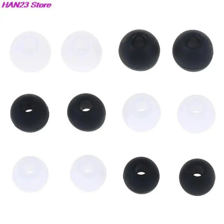 6%20Pairs%202*(S/M/L)%20White/black%20Soft%20Clear%20Silicone%20Replacement%20Eartips%20Earbuds%20Cushions%20Ear%20Pads%20Covers%20For%20Earphone%20Headphone%20-%20Image%203
