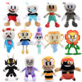 13 style Cuphead Plush Toys Mugman The Chalice Soft Stuffed Peluche Dolls Cute Cartoon Doll Toy for Kids Birthday Christmas Gift.