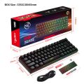 （COD Available)HXSJ V200 Wired RGB Backlit Mechanical Keyboard 68 Key Caps, Cable Length: 1.7m. 