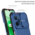 Quiberk for Realme C31 Phone Case Slide Camera Cover Kickstand Hard Shockproof Armor Back Casing. 