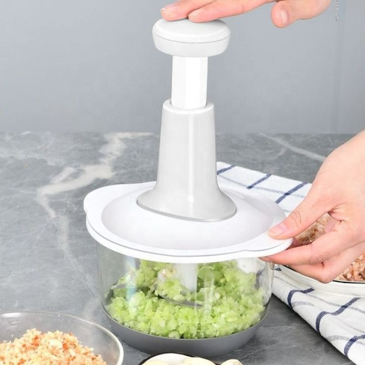 Hand Press Push Chopper | Food Chopper | Mixer Cutter for Salad