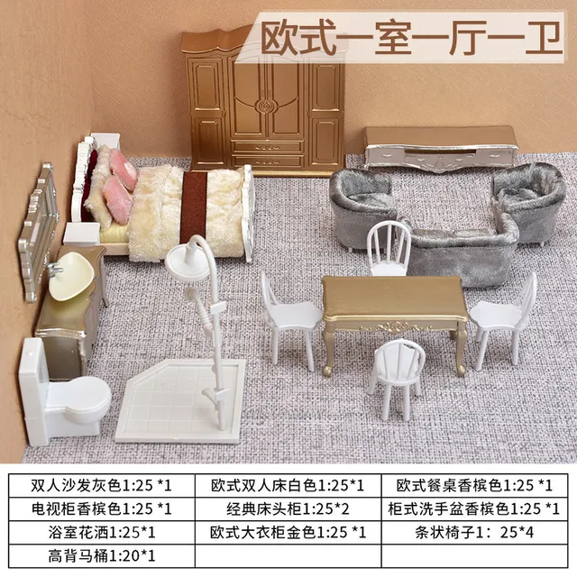 1:25%20Scale%20Miniature%20Building%20Architecture%20Accessories%20Dollhouse%20Furniture%20Set%20Craft%20Ornament%20Prefabricated%20House%20to%20Assemble%20-%20Image%207