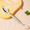 【NEW】 Baby Fruit Scraping Mud Spoon Feeding Spoon Soft Silicone Spoon Baby Easy To Eat Fruit Spoon Mother And Baby Supplies. 