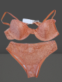Women's Push-Up Underwire Bra & Panty Set - Rose Gold, Soft Cup, Comfortable Lingerie.