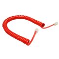 RJ9 Coiled Telephone Wire 6FT Curved Telephone Landline Phone Handset Handle Line Cable 4P4C 6Ft/1.85m. 