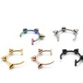 2 Pcs Stainless Steel Spike Non-piercing C Lip Ring Cone Lip cuff Clip Piercing Labret Septum Body Piercing Jewelry. 