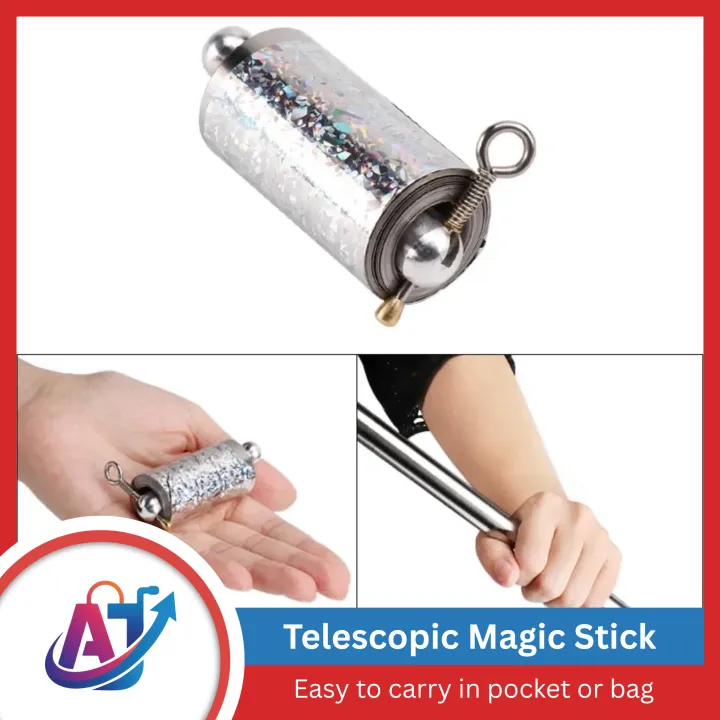 Telescopic%20Magic%20Stick%20Silver%20Stainless%20Steel%E2%80%93%20Professional%20Appearing%20Cane%20Trick%20Stick%20for%20Stage%20&%20Street%20Performance%20-%20Image%202