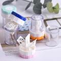 1PCS Manual Rotation Type Contact Lens Cleaner Case Box Contact Lenses Cleaning Tools Plastic Container Storage Holder. 