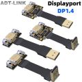 ADT Shielded DisplayPort V1.4 Flat Cable 165Hz Display Port Adapter GPU Video PC Laptop TV DP To DP1.4 Displayport Ribbon Cable. 